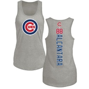 Women's Chicago Cubs Kevin Alcantara ＃88 Backer Tank Top Ash