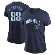 Women's Chicago Cubs Kevin Alcantara ＃88 City Connect Name & Number T-Shirt - Navy