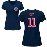 Women's Chicago Cubs Ron Cey ＃11 Roster Name & Number T-Shirt - Navy