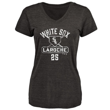 Women's Chicago White Sox Adam LaRoche ＃25 Base Runner T-Shirt - Black