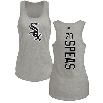 Women's Chicago White Sox Alex Speas ＃70 Backer Tank Top Ash