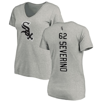 Women's Chicago White Sox Anderson Severino ＃62 Backer Slim Fit T-Shirt Ash