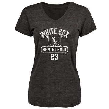 Women's Chicago White Sox Andrew Benintendi ＃23 Base Runner T-Shirt - Black