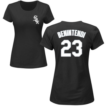 Women's Chicago White Sox Andrew Benintendi ＃23 Roster Name & Number T-Shirt - Black