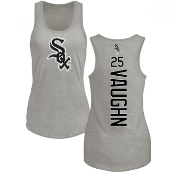 Women's Chicago White Sox Andrew Vaughn ＃25 Backer Tank Top Ash