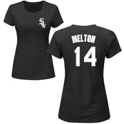 Women's Chicago White Sox Bill Melton ＃14 Roster Name & Number T-Shirt - Black