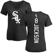 Women's Chicago White Sox Bo Jackson ＃8 Backer Slim Fit T-Shirt - Black