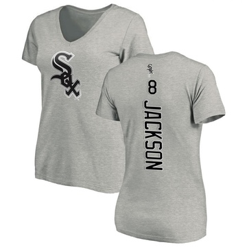 Women's Chicago White Sox Bo Jackson ＃8 Backer Slim Fit T-Shirt Ash