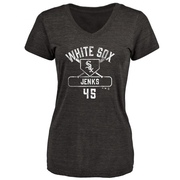 Women's Chicago White Sox Bobby Jenks ＃45 Base Runner T-Shirt - Black