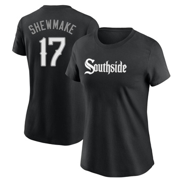 Women's Chicago White Sox Braden Shewmake ＃17 City Connect Name & Number T-Shirt - Black