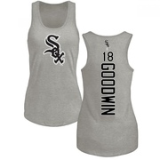 Women's Chicago White Sox Brian Goodwin ＃18 Backer Tank Top Ash