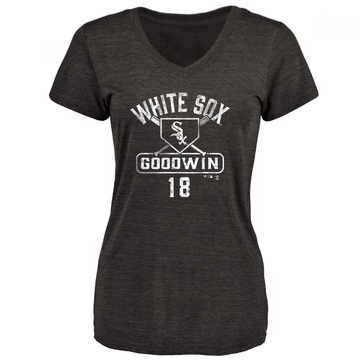 Women's Chicago White Sox Brian Goodwin ＃18 Base Runner T-Shirt - Black