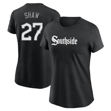 Women's Chicago White Sox Bryan Shaw ＃27 City Connect Name & Number T-Shirt - Black