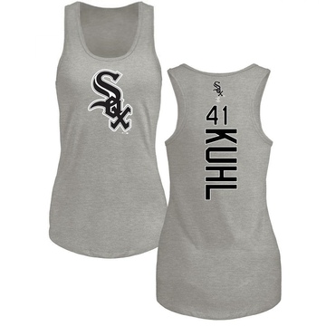 Women's Chicago White Sox Chad Kuhl ＃41 Backer Tank Top Ash