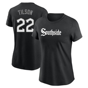 Women's Chicago White Sox Charlie Tilson ＃22 City Connect Name & Number T-Shirt - Black