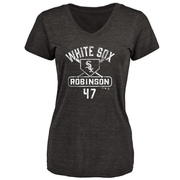 Women's Chicago White Sox Chuckie Robinson ＃47 Base Runner T-Shirt - Black