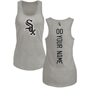 Women's Chicago White Sox Custom ＃00 Backer Tank Top Ash