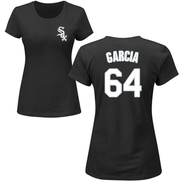 Women's Chicago White Sox Deivi Garcia ＃64 Roster Name & Number T-Shirt - Black