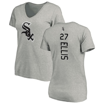 Women's Chicago White Sox Duke Ellis ＃27 Backer Slim Fit T-Shirt Ash