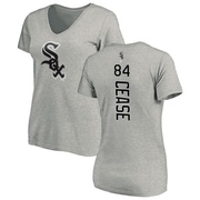 Women's Chicago White Sox Dylan Cease ＃84 Backer Slim Fit T-Shirt Ash