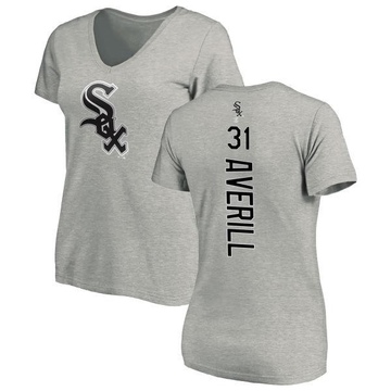 Women's Chicago White Sox Earl Averill ＃31 Backer Slim Fit T-Shirt Ash