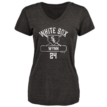 Women's Chicago White Sox Early Wynn ＃24 Base Runner T-Shirt - Black