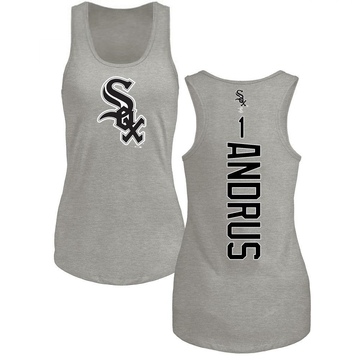 Women's Chicago White Sox Elvis Andrus ＃1 Backer Tank Top Ash