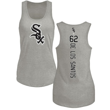 Women's Chicago White Sox Enyel De Los Santos ＃62 Backer Tank Top Ash