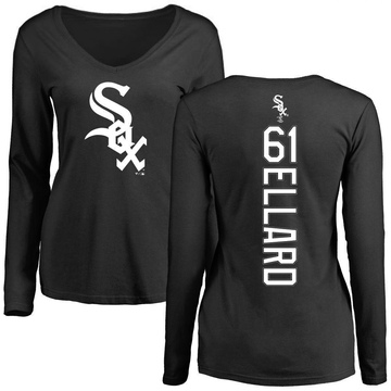 Women's Chicago White Sox Fraser Ellard ＃61 Backer Slim Fit Long Sleeve T-Shirt - Black