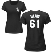 Women's Chicago White Sox Fraser Ellard ＃61 Roster Name & Number T-Shirt - Black