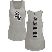 Women's Chicago White Sox Garrett Crochet ＃45 Backer Tank Top Ash