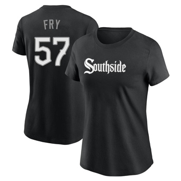 Women's Chicago White Sox Jace Fry ＃57 City Connect Name & Number T-Shirt - Black