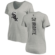 Women's Chicago White Sox Jairo Iriarte ＃52 Backer Slim Fit T-Shirt Ash