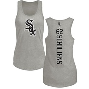 Women's Chicago White Sox Jesse Scholtens ＃62 Backer Tank Top Ash