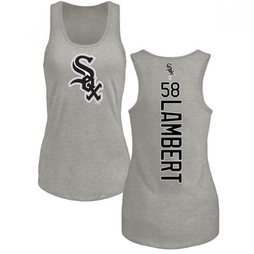 Women's Chicago White Sox Jimmy Lambert ＃58 Backer Tank Top Ash