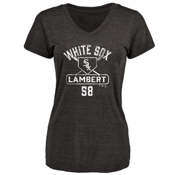 Women's Chicago White Sox Jimmy Lambert ＃58 Base Runner T-Shirt - Black