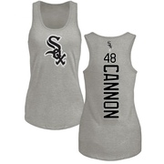 Women's Chicago White Sox Jonathan Cannon ＃48 Backer Tank Top Ash