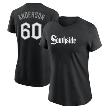 Women's Chicago White Sox Justin Anderson ＃60 City Connect Name & Number T-Shirt - Black