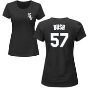 Women's Chicago White Sox Ky Bush ＃57 Roster Name & Number T-Shirt - Black