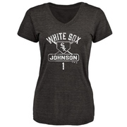 Women's Chicago White Sox Lance Johnson ＃1 Base Runner T-Shirt - Black