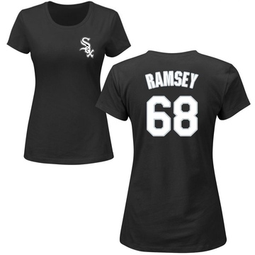 Women's Chicago White Sox Lane Ramsey ＃68 Roster Name & Number T-Shirt - Black