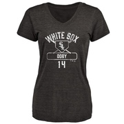 Women's Chicago White Sox Larry Doby ＃14 Base Runner T-Shirt - Black