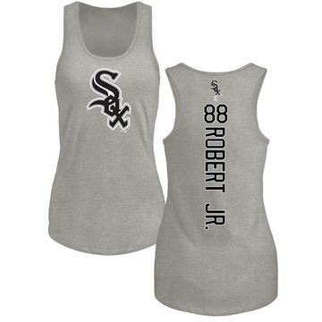 Women's Chicago White Sox Luis Robert Jr. ＃88 Backer Tank Top Ash