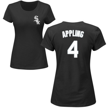 Women's Chicago White Sox Luke Appling ＃4 Roster Name & Number T-Shirt - Black