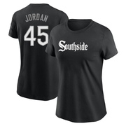 Women's Chicago White Sox Michael Jordan ＃45 City Connect Name & Number T-Shirt - Black