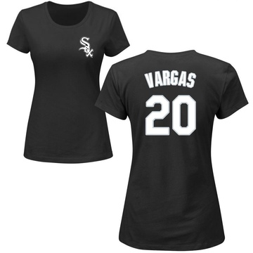 Women's Chicago White Sox Miguel Vargas ＃20 Roster Name & Number T-Shirt - Black