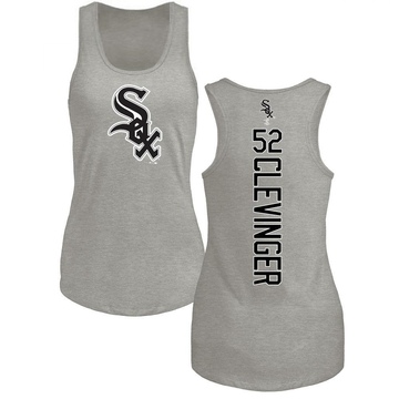 Women's Chicago White Sox Mike Clevinger ＃52 Backer Tank Top Ash