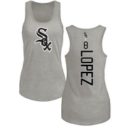 Women's Chicago White Sox Nicky Lopez ＃8 Backer Tank Top Ash