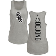 Women's Chicago White Sox Paul DeJong ＃29 Backer Tank Top Ash