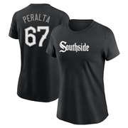 Women's Chicago White Sox Sammy Peralta ＃67 City Connect Name & Number T-Shirt - Black